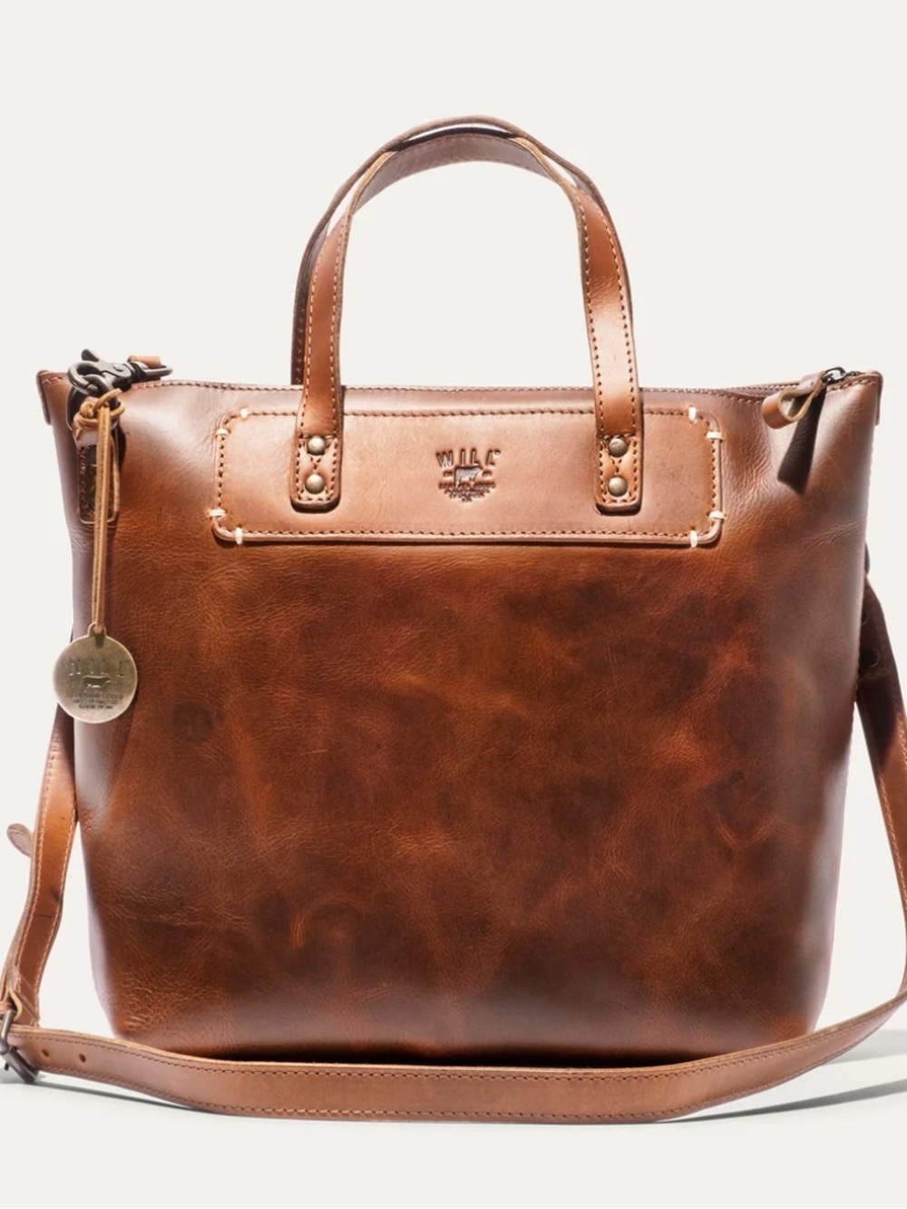 Will Leather Goods Brown Leather Tote